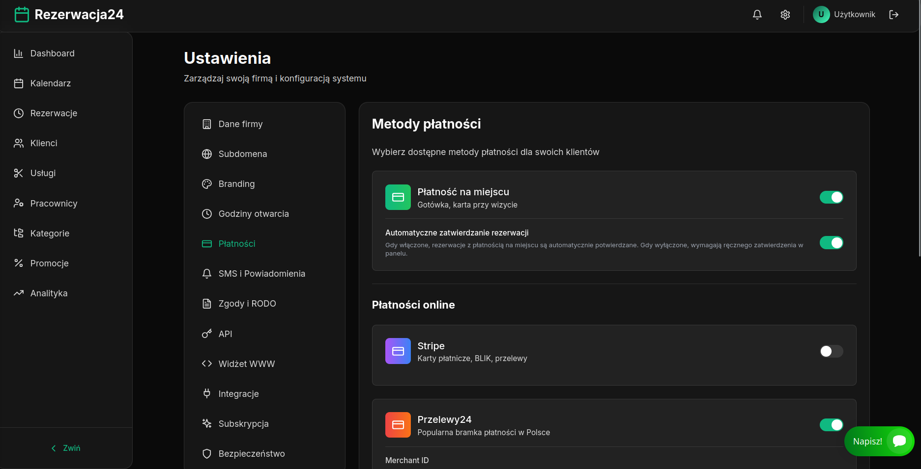 Menedżer Płatności - Screenshot